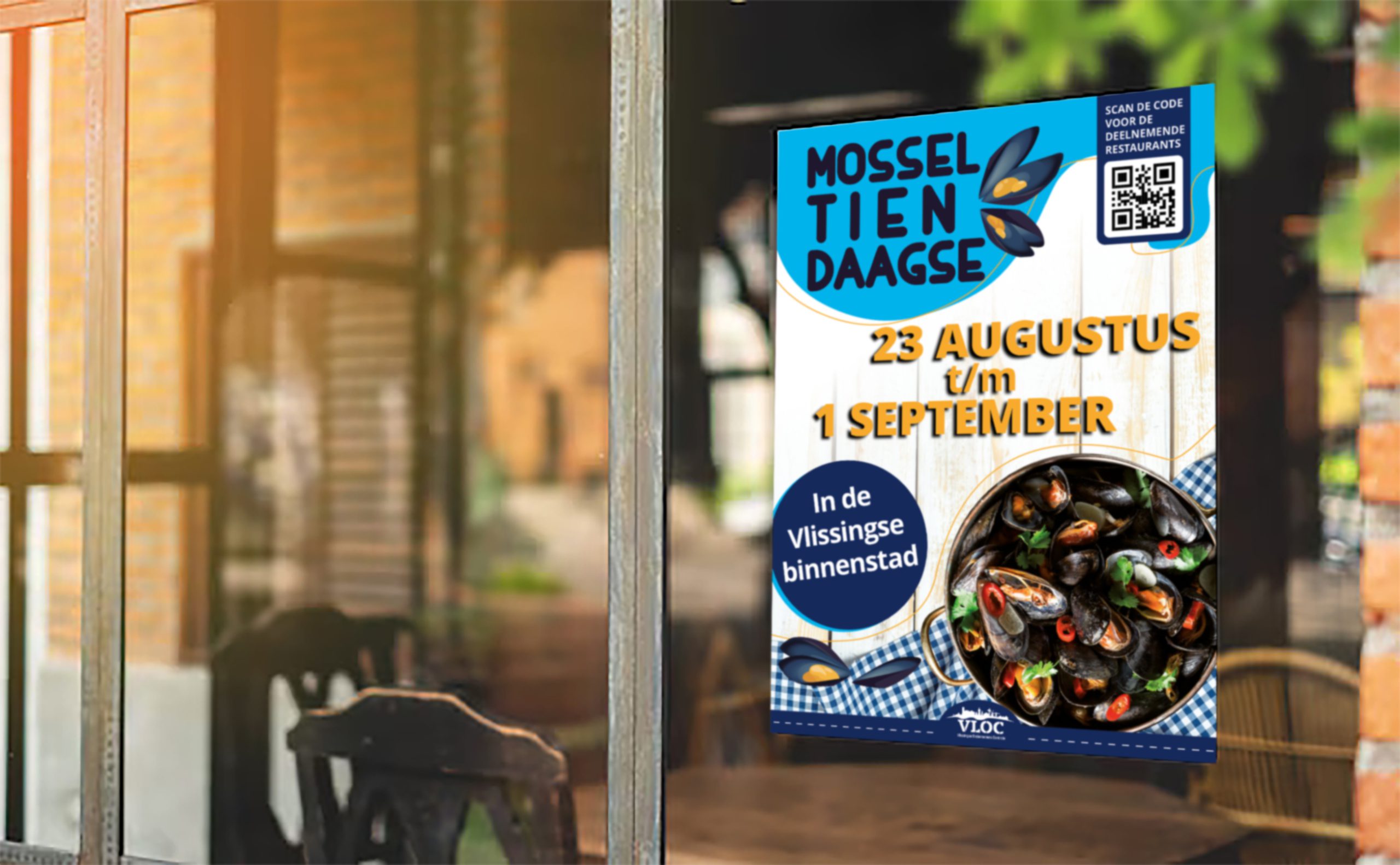 Reclamemateriaal voor de Mosseltiendaagse in Vlissingen